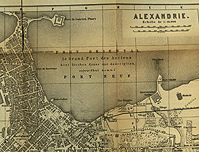 Detail from a map of Alexandria in Baedeker's Lower Egypt (Leipzig, 1895)