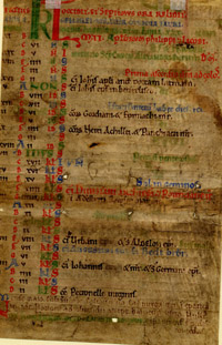 The verso of the same 12th-century calendar we have looked at above