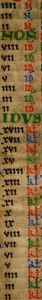 Julian Calendar, from Twelfth-Century English Calendar