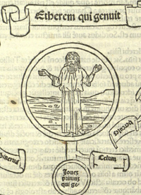 Detail, Geneologia deorum gentilium, Venice, 1494