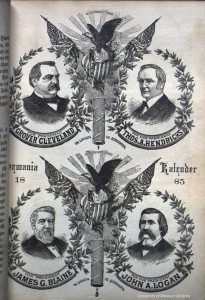 Presidential ties, from Germania Kalender (Milwaukee, 1885)