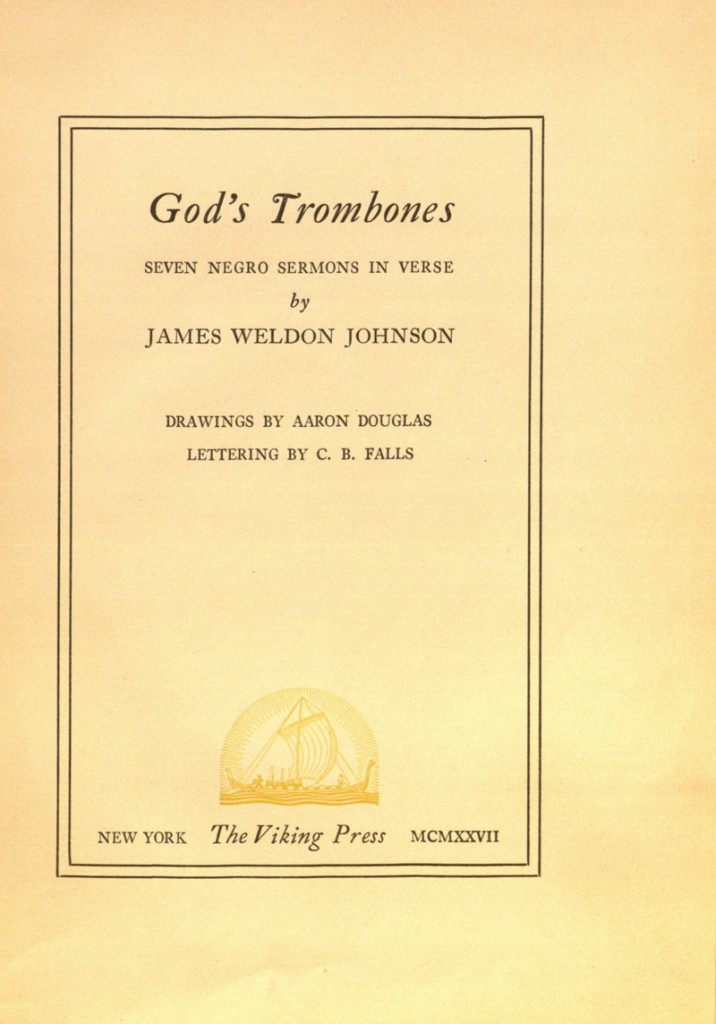 God’s Trombones by James Weldon Johnson Library News