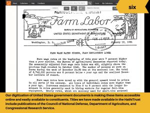 Digitization of United States government documents is making these items easily accessible.