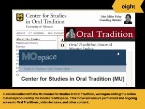 Digital Services ensures permanent access to Center for Studies in Oral Tradition materials.