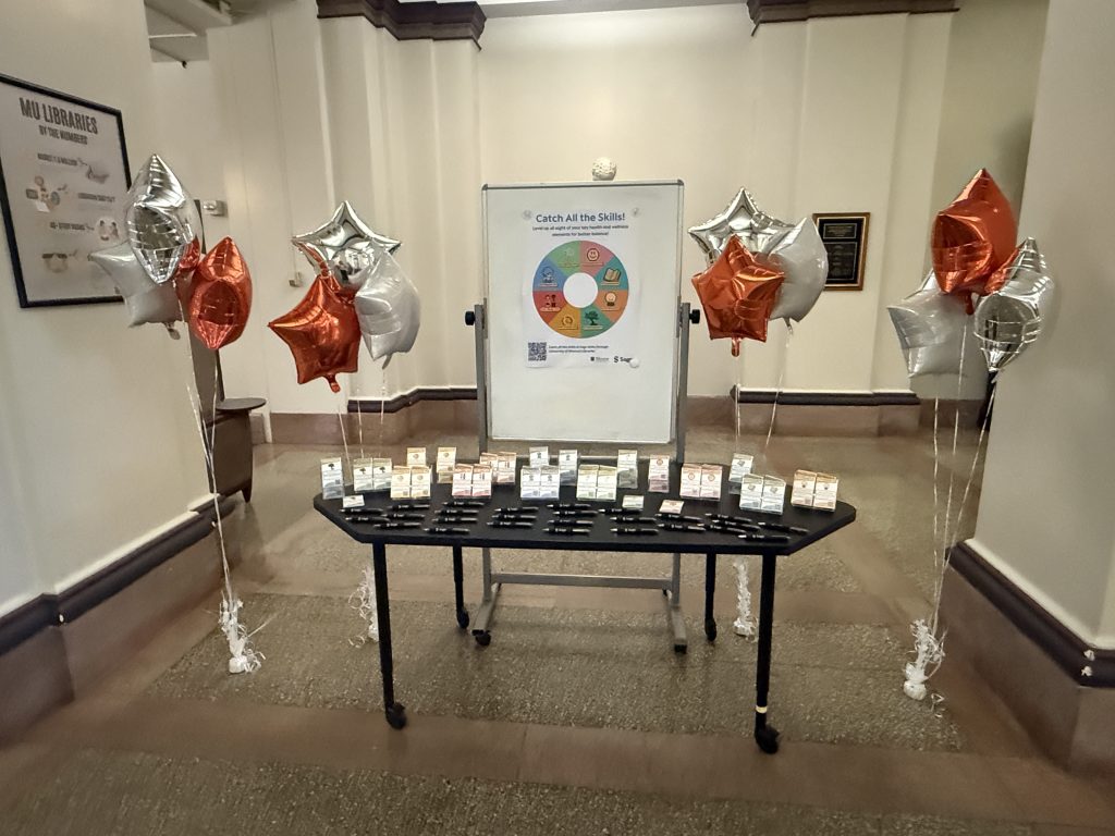 library presentation set up in Ellis Library