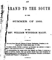 An Errand to the South in the Summer of 1862