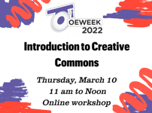 Open Education Week 2022: Introduction to Creative Commons