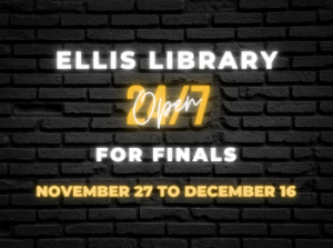Ellis Library Open Extended Hours for Finals Study