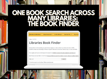 One Book Search Across Many Libraries: the Book Finder