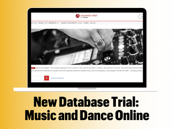 New Database Trial Music and Dance Online
