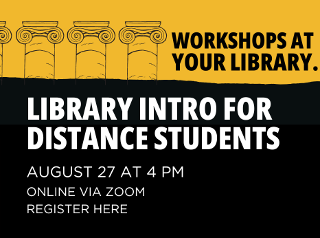 Library Intro for Distance Students, August 27