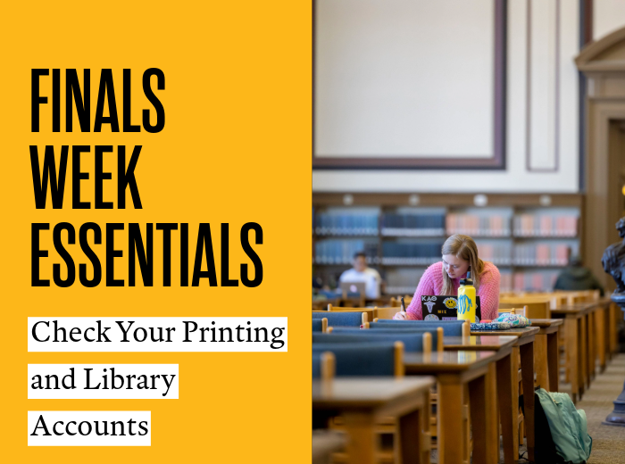 Check Your Printing and Library Accounts