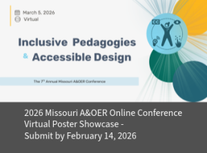 2026 Missouri A&OER Online Conference Virtual Poster Showcase – Submit by February 14, 2026