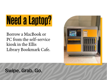 laptop kiosk in Ellis Library