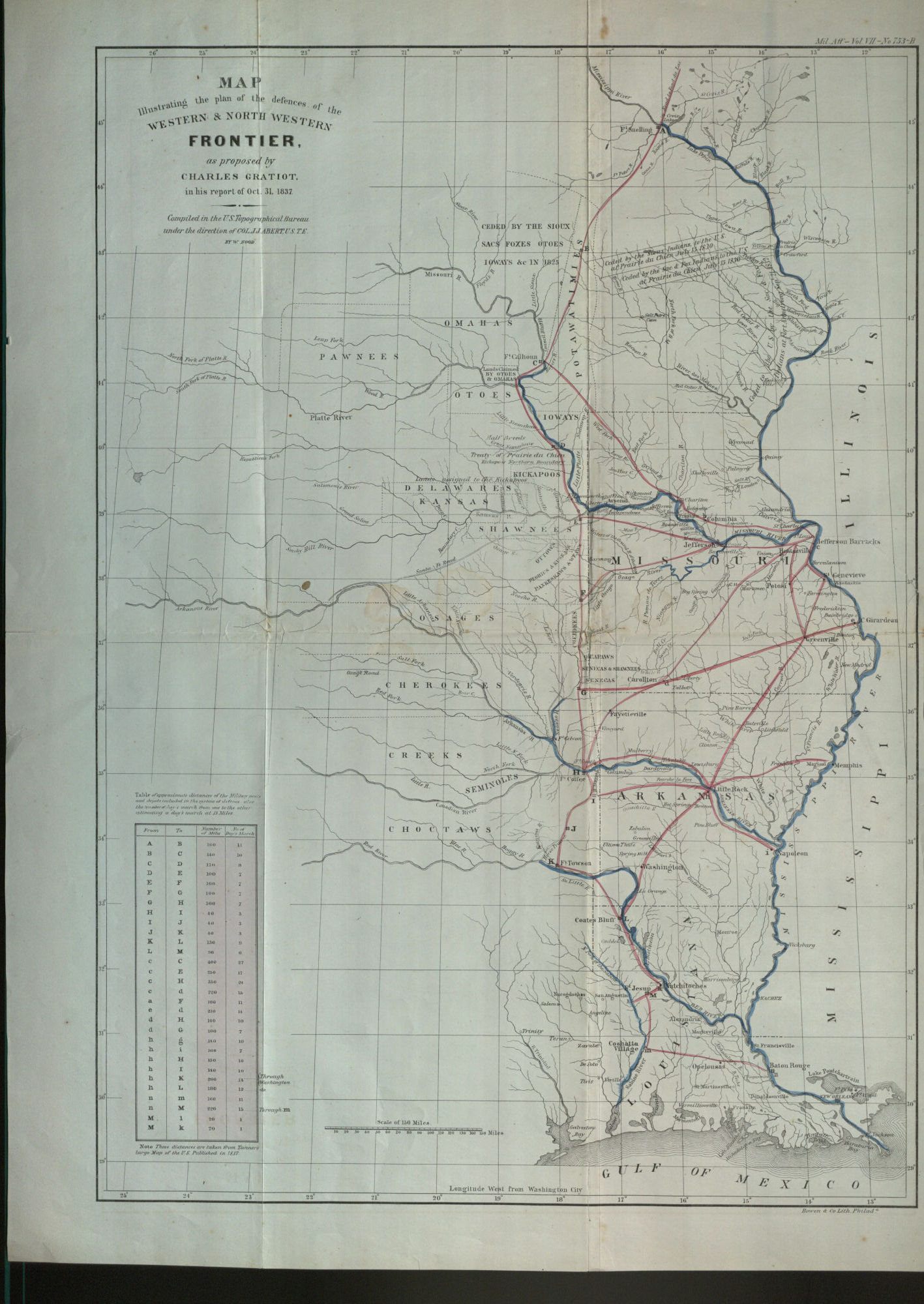 Map Illustrating the Plan of the Defences of the Western and North