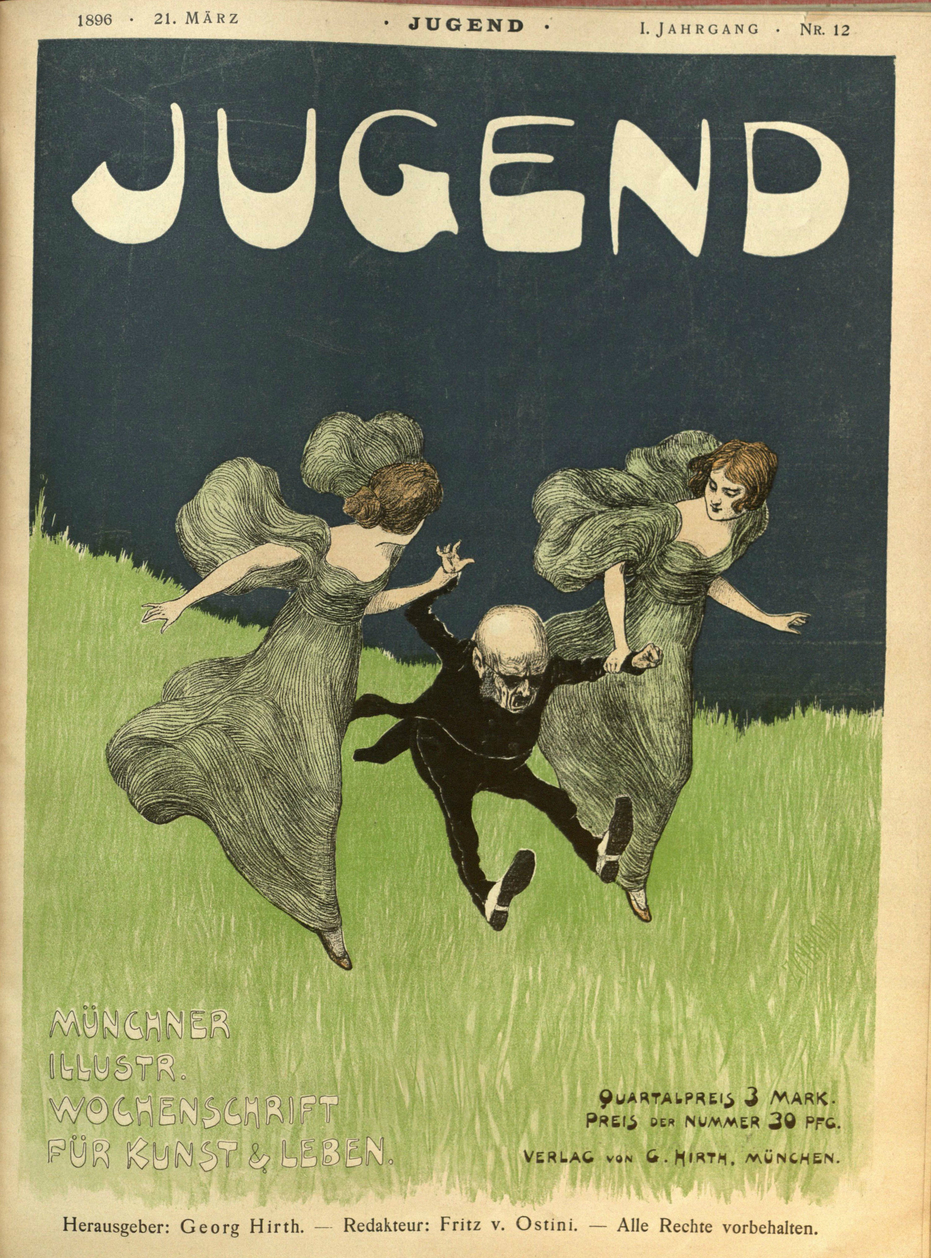 Titelseite der Nummer 1 von 1935 Erde Weltkugel Jugendstil Hirth Jugend 4944 