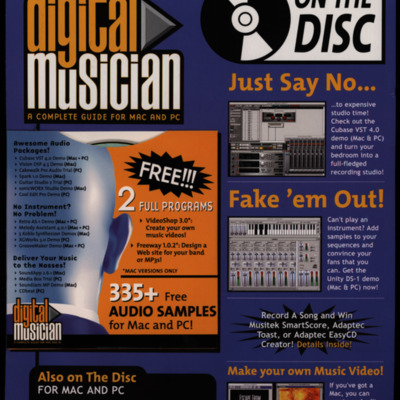 Magazine cover with a purple background and white and orange text.