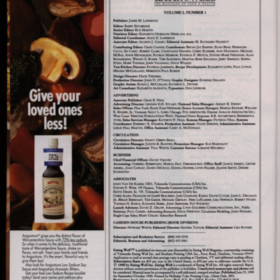 Page with masthead and an ad on the left margin.