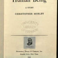 Human being : a story / [by] Christopher Morley.