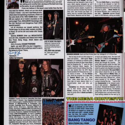 Magazine page with text and various images of rockers.