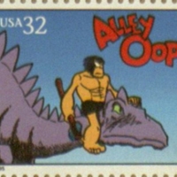 Alley Oop stamp from USPS stamp series "Comic Strip Classics."