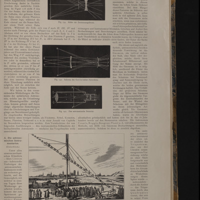 Page of text surrounding four diagrams of telescopes