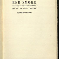 Red smoke / [by] Isaac Don Levine