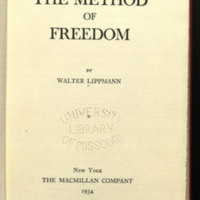 The method of freedom / by Walter Lippmann