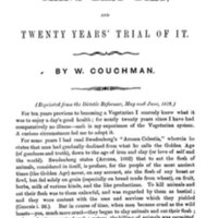 Man's best diet, and twenty years' trial of it / by W. Couchman.