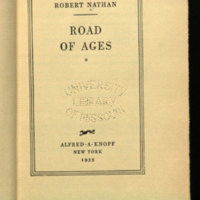 Road of ages / [by] Robert Nathan.